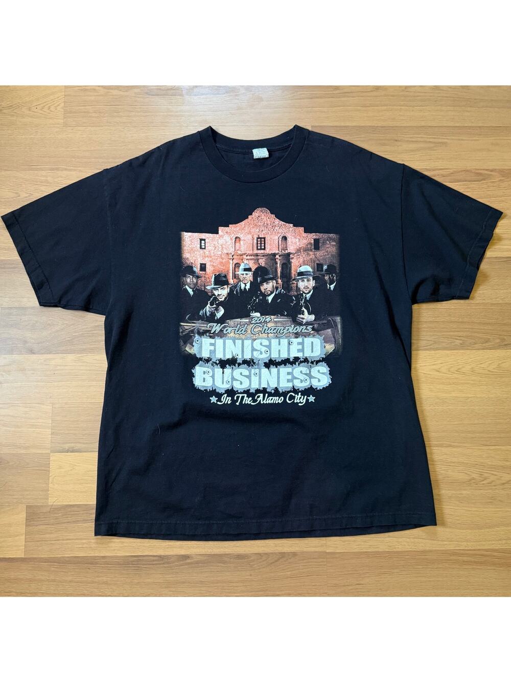 2014 San Antonio Spurs Unfinished Business The Hit List Black Lot Shirt Sz 2XL
